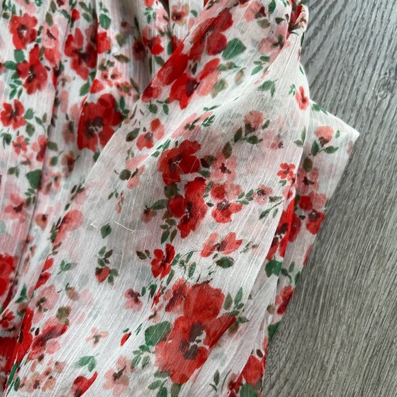 misa los angeles darla floral poppy off the shoulder ruffle mini dress small - Picture 4 of 10